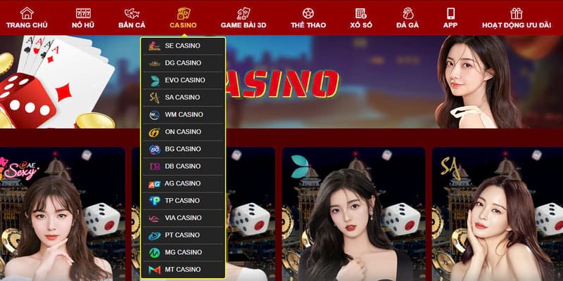 Số lượng sảnh phong phú để hội viên truy cập